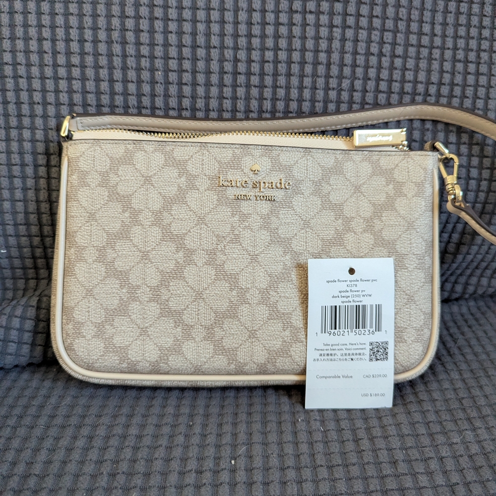 Kate Spade Dark Beige Flower Clutch - Sell Or TRADE